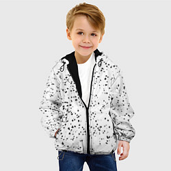 Куртка с капюшоном детская Точки, цвет: 3D-черный — фото 2