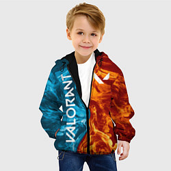 Куртка с капюшоном детская Valorant Огонь и вода, цвет: 3D-черный — фото 2