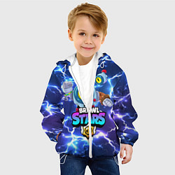 Куртка с капюшоном детская БРАВЛ СТАРС НАНИ МОЛНИИ, цвет: 3D-белый — фото 2