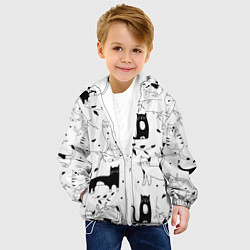 Куртка с капюшоном детская Котики, цвет: 3D-белый — фото 2