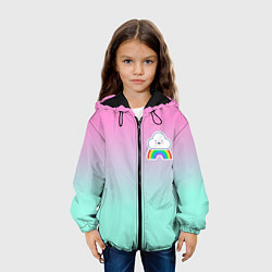 Куртка с капюшоном детская Облака, цвет: 3D-черный — фото 2