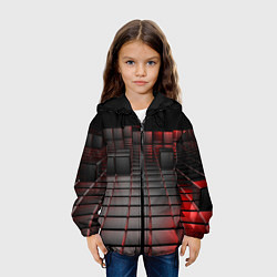 Куртка с капюшоном детская КАРБОНОВЫЕ ПЛИТЫ, цвет: 3D-черный — фото 2