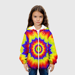 Куртка с капюшоном детская Tie-Dye, цвет: 3D-белый — фото 2