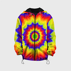 Куртка с капюшоном детская Tie-Dye, цвет: 3D-черный