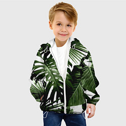 Куртка с капюшоном детская Джунгли, цвет: 3D-белый — фото 2