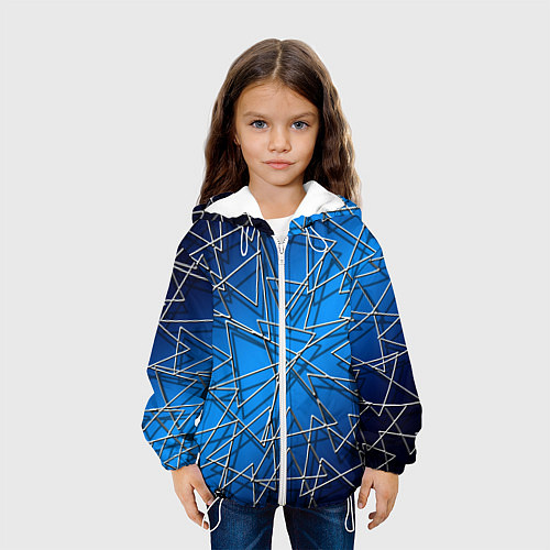 Детская куртка Треугольники / 3D-Белый – фото 3