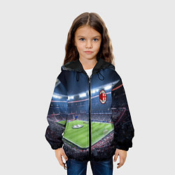 Куртка с капюшоном детская FC MILAN, цвет: 3D-черный — фото 2