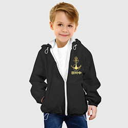 Куртка с капюшоном детская ВМФ С праздником, цвет: 3D-белый — фото 2