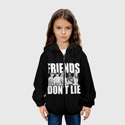 Куртка с капюшоном детская Friends Dont Lie, цвет: 3D-черный — фото 2