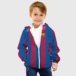 Куртка с капюшоном детская FC Barcelona 2021, цвет: 3D-белый — фото 2