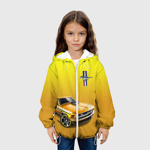 Детская куртка Ford mustang - motorsport / 3D-Белый – фото 3