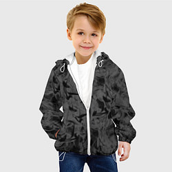 Куртка с капюшоном детская Черная дымка, цвет: 3D-белый — фото 2