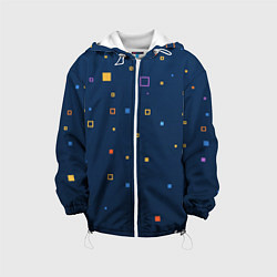 Куртка с капюшоном детская Геометрия дождь, цвет: 3D-белый