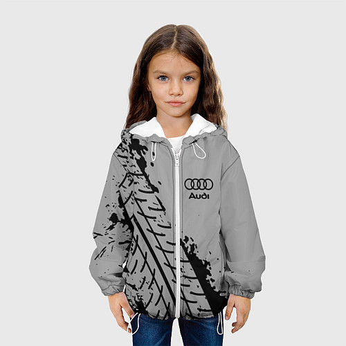 Детская куртка AUDI АУДИ / 3D-Белый – фото 3