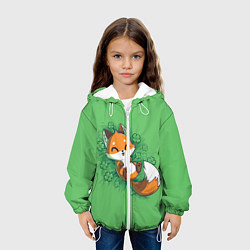 Куртка с капюшоном детская Удачливый лис, цвет: 3D-белый — фото 2