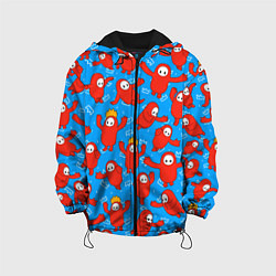 Куртка с капюшоном детская Fall guys red, цвет: 3D-черный
