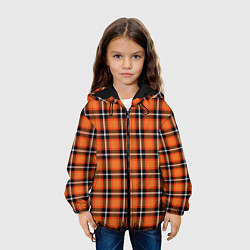 Куртка с капюшоном детская Шотландская клетка, цвет: 3D-черный — фото 2
