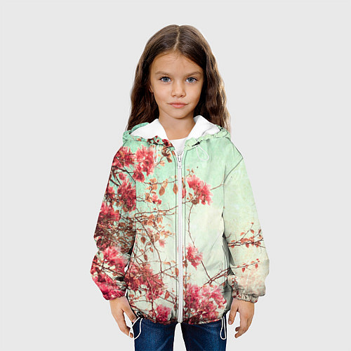 Детская куртка Цветы / 3D-Белый – фото 3