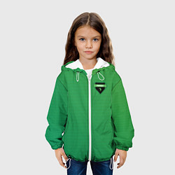 Куртка с капюшоном детская Slytherin, цвет: 3D-белый — фото 2
