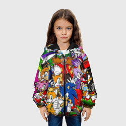 Куртка с капюшоном детская Sonic, цвет: 3D-черный — фото 2