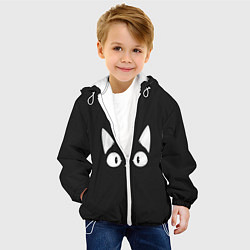 Куртка с капюшоном детская Кошачья мордочка, цвет: 3D-белый — фото 2