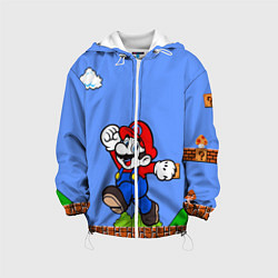 Куртка с капюшоном детская Mario, цвет: 3D-белый