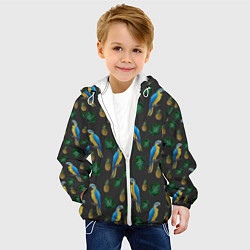 Куртка с капюшоном детская Попугай Ара, цвет: 3D-белый — фото 2