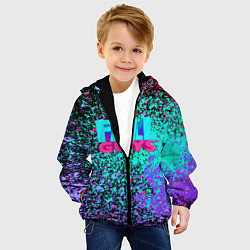 Куртка с капюшоном детская Fall Guys, цвет: 3D-черный — фото 2