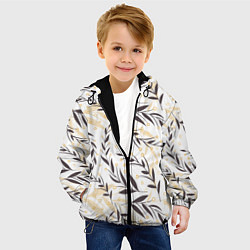 Куртка с капюшоном детская Колосья, цвет: 3D-черный — фото 2