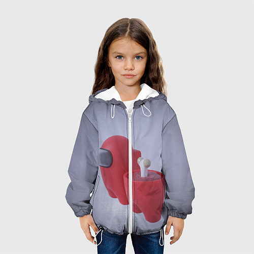 Детская куртка Among Us - Human / 3D-Белый – фото 3