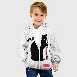 Куртка с капюшоном детская What Cat, цвет: 3D-белый — фото 2