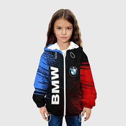 Куртка с капюшоном детская BMW ТЕКСТУРА, цвет: 3D-белый — фото 2