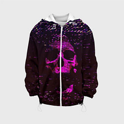 Куртка с капюшоном детская Phonk Skull, цвет: 3D-белый