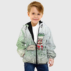 Куртка с капюшоном детская Доктор Стоун новогодний, цвет: 3D-черный — фото 2