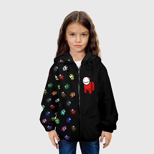 Детская куртка AMONG US - Impostor / 3D-Черный – фото 3
