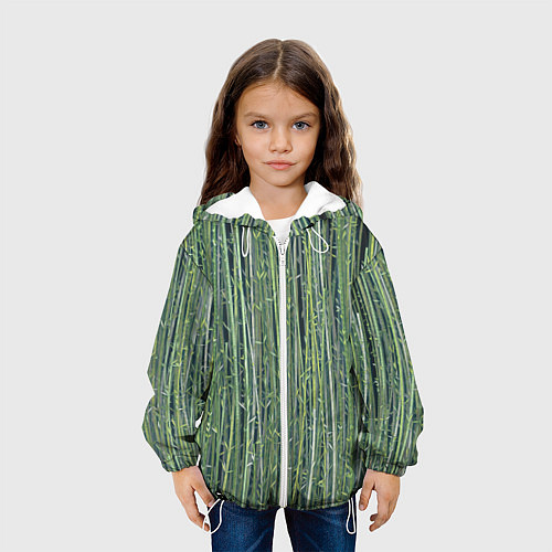 Детская куртка Зеленый бамбук / 3D-Белый – фото 3