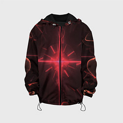 Куртка с капюшоном детская Лазерные лучи, цвет: 3D-черный