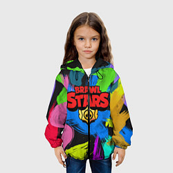 Куртка с капюшоном детская Brawl Stars Brush, цвет: 3D-черный — фото 2