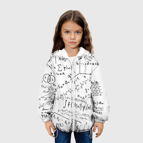 Детская куртка Мама,я математик! / 3D-Белый – фото 3