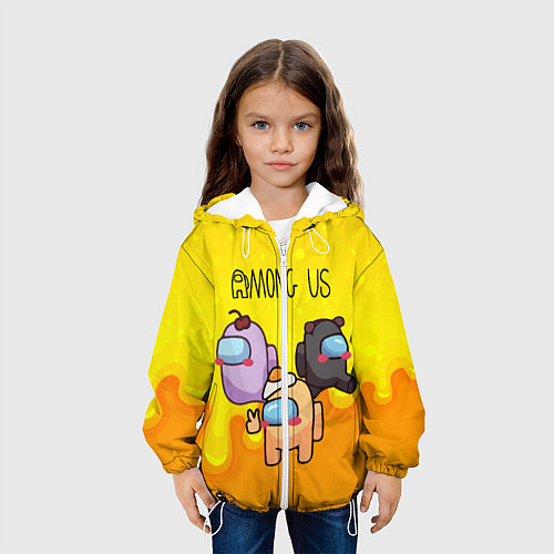 Детская куртка Among Us Желток / 3D-Белый – фото 3