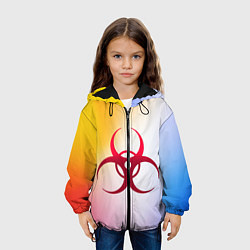 Куртка с капюшоном детская Biohazard, цвет: 3D-черный — фото 2