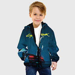 Куртка с капюшоном детская КИБЕРПАНК 2077, цвет: 3D-черный — фото 2