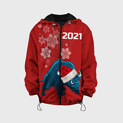 Куртка с капюшоном детская Бык 2021, цвет: 3D-черный