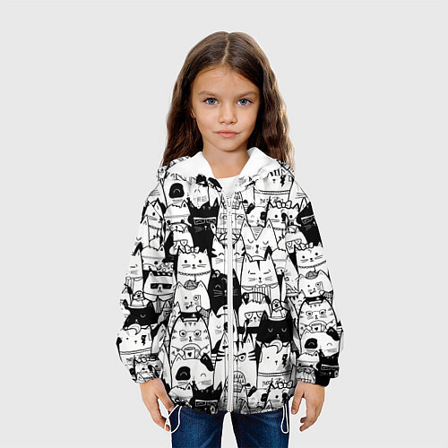 Детская куртка Котики / 3D-Белый – фото 3
