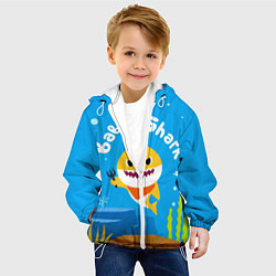 Куртка с капюшоном детская Baby Shark, цвет: 3D-белый — фото 2