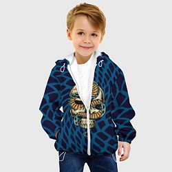 Куртка с капюшоном детская Snake&Skull, цвет: 3D-белый — фото 2