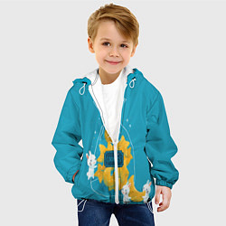 Куртка с капюшоном детская Зайчики и печенье, цвет: 3D-белый — фото 2