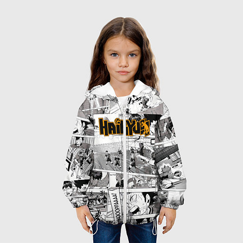 Детская куртка Haikyu / 3D-Белый – фото 3