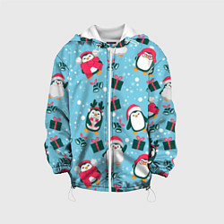 Детская куртка Новогодние Пингвины