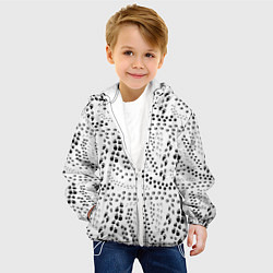 Куртка с капюшоном детская Дорожки из следов, цвет: 3D-белый — фото 2